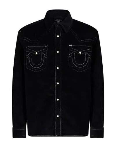 True Religion Man Jacket Black Size L Cotton, Elastane