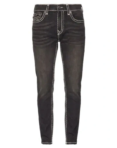 True Religion Man Jeans Black Size 36w-32l Cotton, Polyester, Viscose, Elastane
