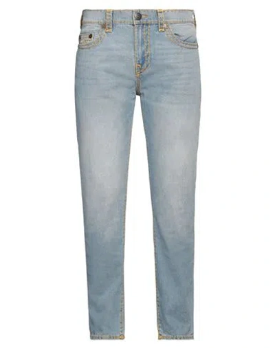 True Religion Man Jeans Blue Size 34 Cotton, Polyester, Viscose, Elastane