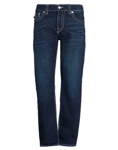 TRUE RELIGION TRUE RELIGION MAN JEANS BLUE SIZE 34 COTTON, REPREVE, ELASTANE
