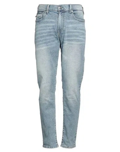 True Religion Man Jeans Blue Size 34w-32l Cotton, Polyester, Rayon, Elastane
