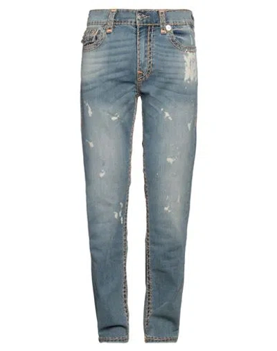 True Religion Man Jeans Blue Size 34w-32l Cotton, Repreve, Elastane