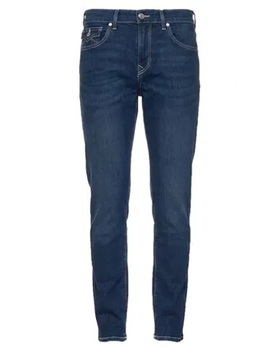 True Religion Man Jeans Blue Size 36w-34l Cotton, Polyester, Viscose, Elastane