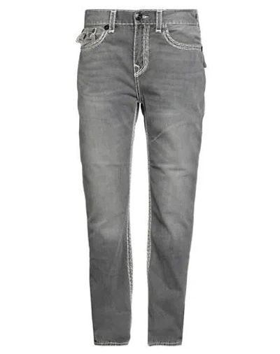 True Religion Man Jeans Grey Size 34w-32l Cotton In Gray