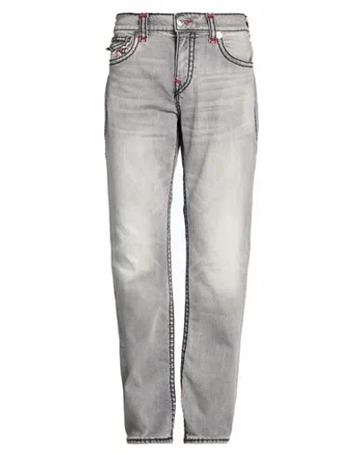 True Religion Man Jeans Lead Size 34w-34l Cotton, Elastane In Gray