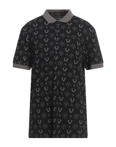 True Religion Man Polo Shirt Black Size L Cotton