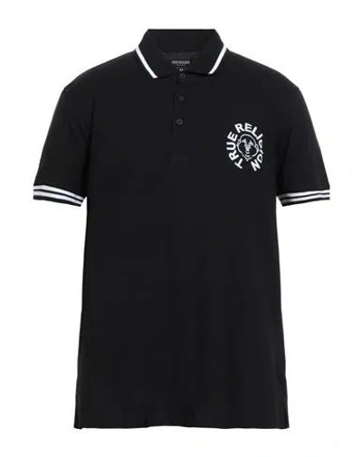 True Religion Man Polo Shirt Black Size L Cotton
