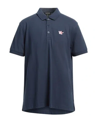 True Religion Man Polo Shirt Navy Blue Size L Cotton