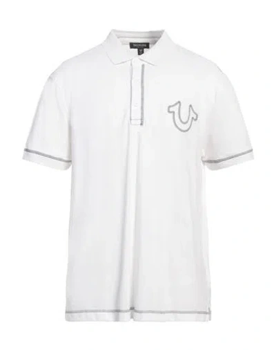 True Religion Man Polo Shirt White Size L Cotton
