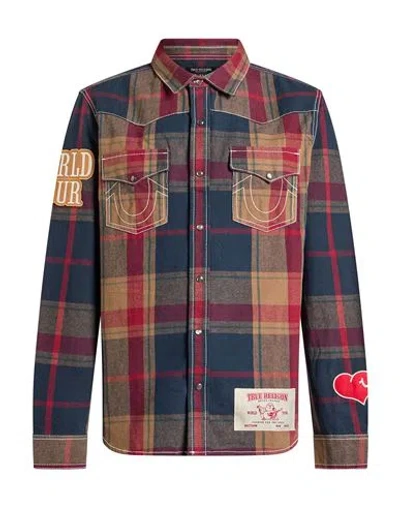 True Religion Man Shirt Camel Size L Cotton In Multi