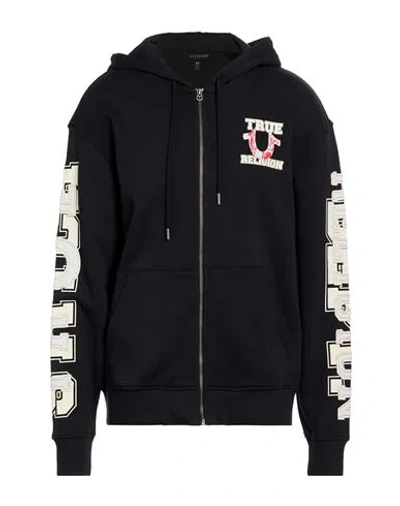 True Religion Man Sweatshirt Black Size L Cotton, Polyester