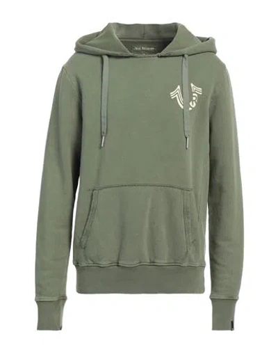 TRUE RELIGION TRUE RELIGION MAN SWEATSHIRT MILITARY GREEN SIZE M COTTON
