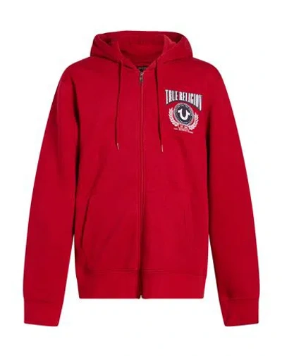 True Religion Man Sweatshirt Red Size M Cotton, Polyester