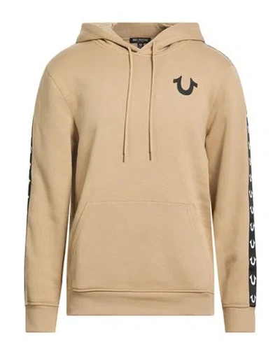 True Religion Man Sweatshirt Sand Size M Cotton, Polyester In Brown