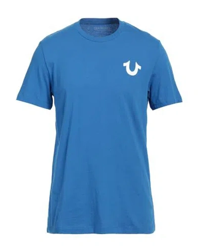 True Religion Man T-shirt Azure Size L Cotton In Blue