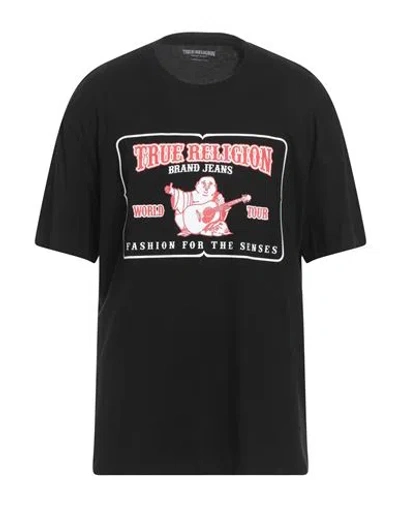 TRUE RELIGION TRUE RELIGION MAN T-SHIRT BLACK SIZE L COTTON