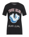 True Religion Men's Short Sleeve Sliced Horseshoe T-shirts In Black