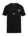 True Religion Man T-shirt Black Size L Cotton, Polyester
