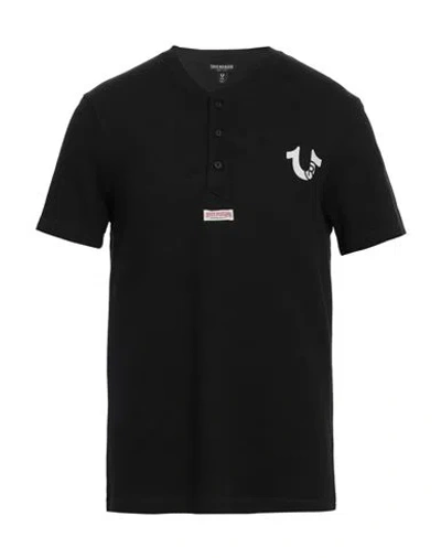 True Religion Man T-shirt Black Size L Cotton, Polyester