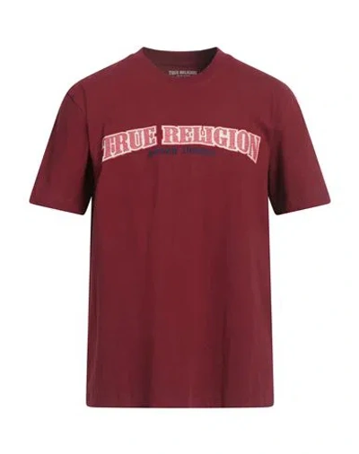 True Religion Man T-shirt Burgundy Size L Cotton