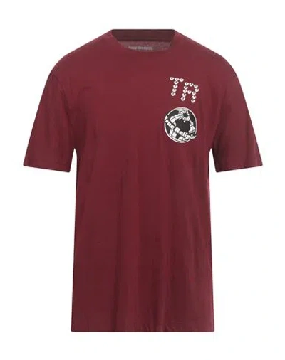 True Religion Man T-shirt Burgundy Size M Cotton