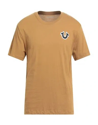 True Religion Man T-shirt Camel Size L Cotton