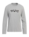 True Religion Man T-shirt Grey Size L Cotton In Gray