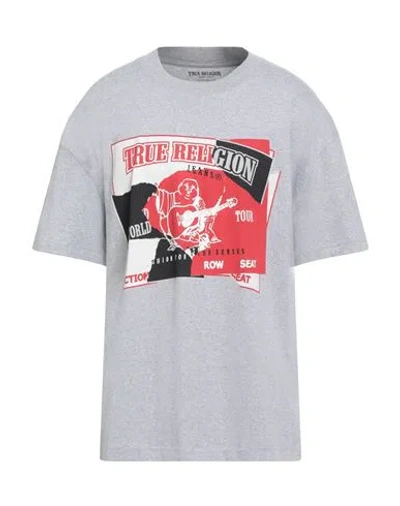 True Religion Man T-shirt Grey Size L Cotton In Gray