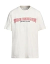 True Religion Man T-shirt Ivory Size L Cotton In White