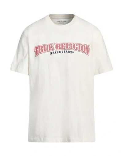 True Religion Man T-shirt Ivory Size L Cotton