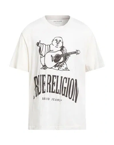True Religion Man T-shirt Ivory Size L Cotton