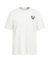True Religion Man T-shirt Ivory Size L Cotton In White