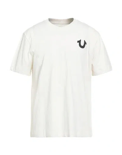 True Religion Man T-shirt Ivory Size L Cotton In White