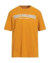 True Religion Man T-shirt Mandarin Size L Cotton In Orange