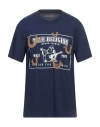 True Religion Man T-shirt Midnight Blue Size L Cotton