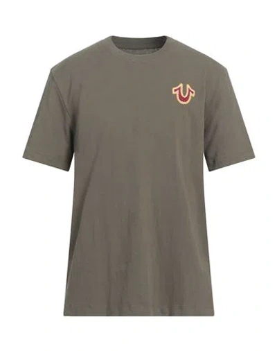 True Religion Man T-shirt Military Green Size L Cotton