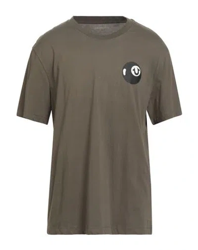 True Religion Man T-shirt Military Green Size L Cotton