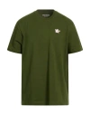 True Religion Man T-shirt Military Green Size L Cotton In Green
