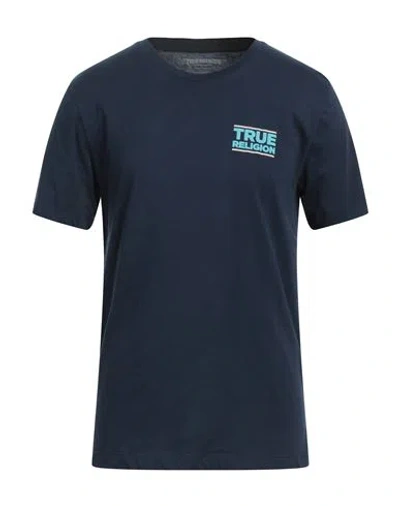True Religion Man T-shirt Navy Blue Size Xxl Cotton
