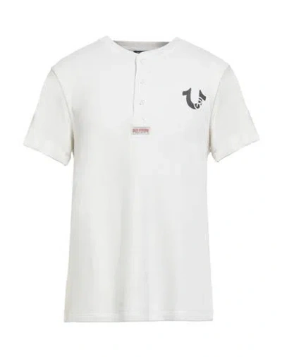 True Religion Man T-shirt Off White Size L Cotton, Polyester