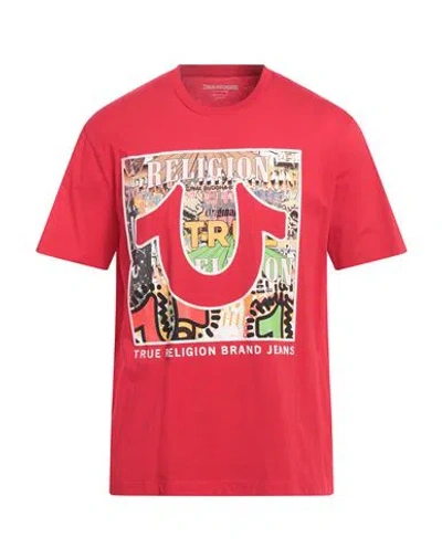 True Religion Man T-shirt Red Size L Cotton
