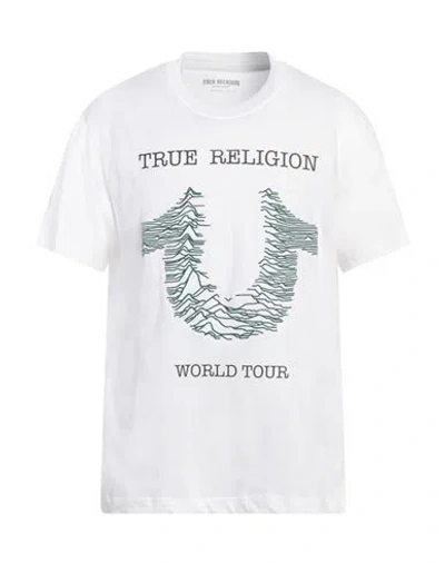 True Religion Man T-shirt White Size L Cotton
