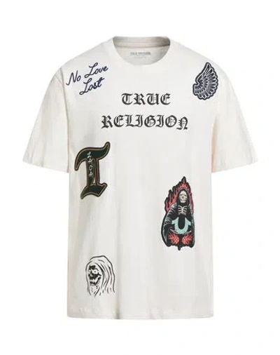 True Religion Man T-shirt White Size L Cotton