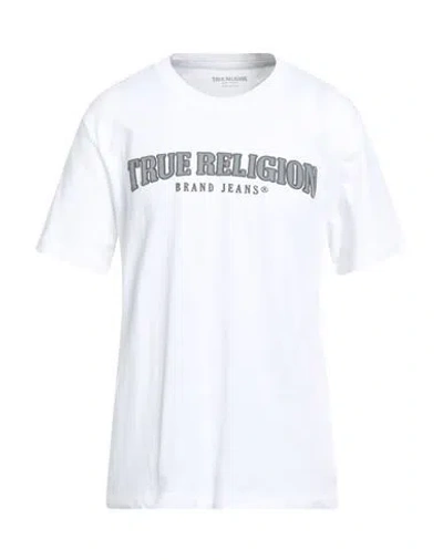 True Religion Man T-shirt White Size L Cotton