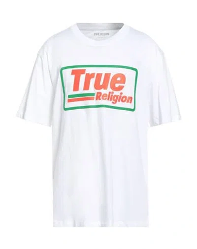 True Religion Man T-shirt White Size L Cotton