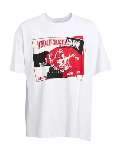 True Religion Man T-shirt White Size L Cotton