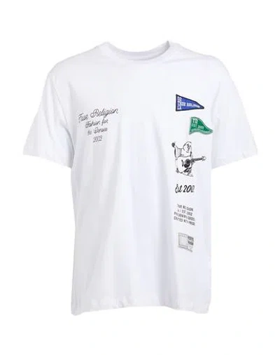 True Religion Man T-shirt White Size L Cotton