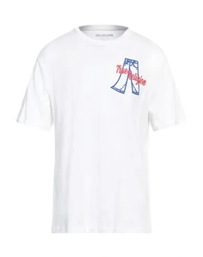 True Religion Man T-shirt White Size L Cotton