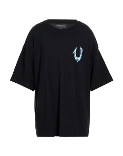 TRUE RELIGION TRUE RELIGION MAN T-SHIRT BLACK SIZE XXXL COTTON