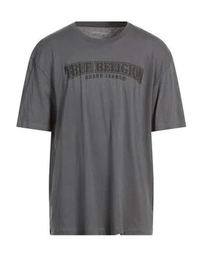 True Religion Man T-shirt Charcoal Size Xxxl Cotton In Brown